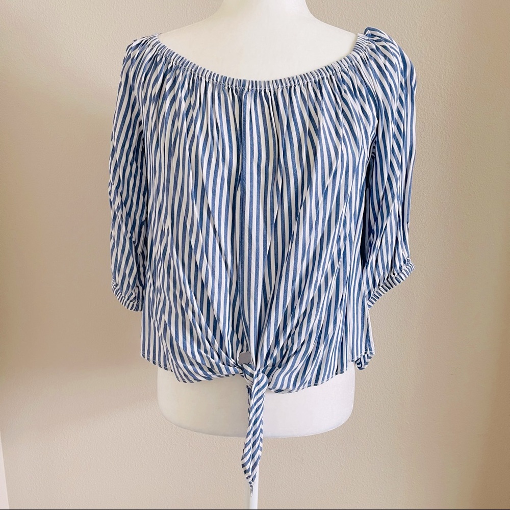 🌹 Beach Lunch Lounge Stripe Blouse
